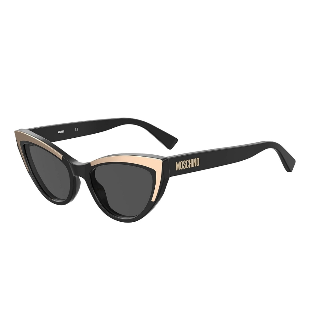 Moschino MOS094/S Sunglasses Color: Black/Grey Color Code: 807/R - Picture 3 of 12